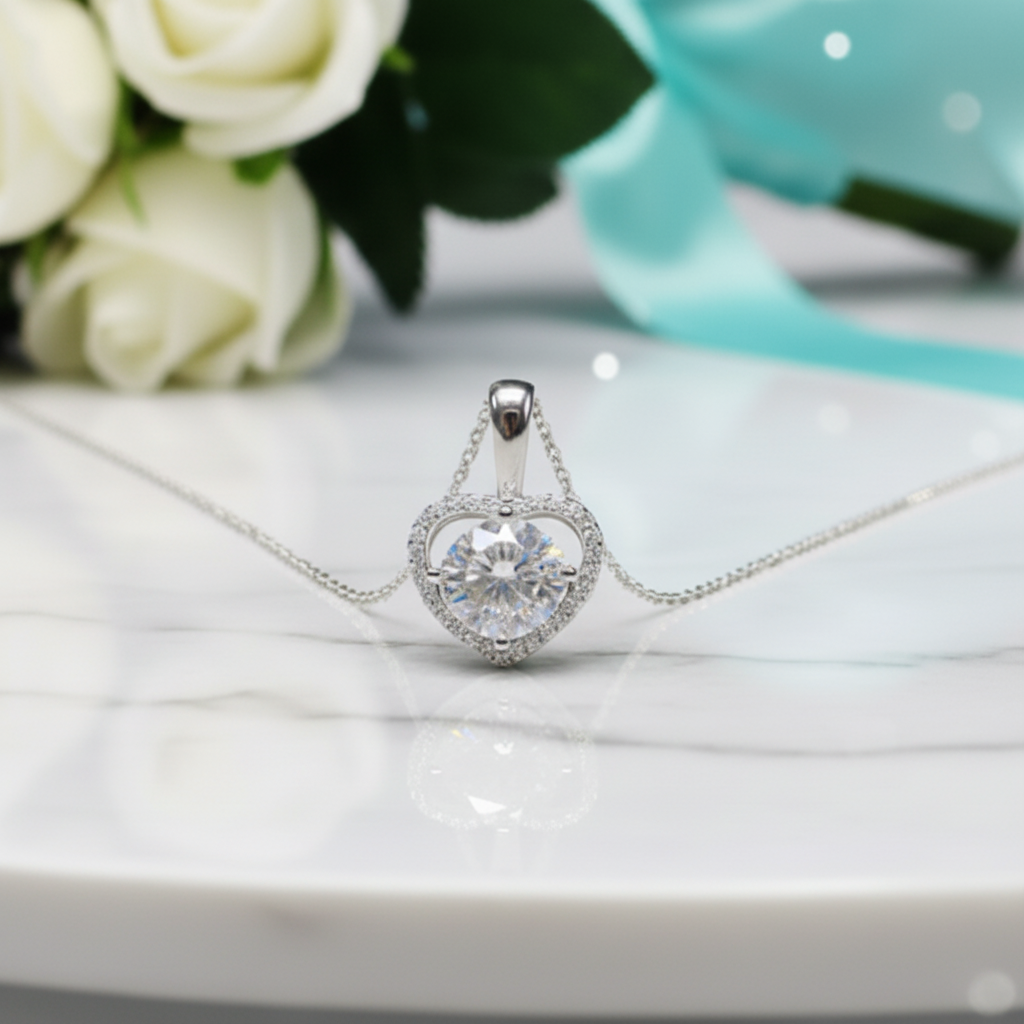 Heart Shaped 2.0 Ct Diamond Pendant Necklace-Evani Jewelry