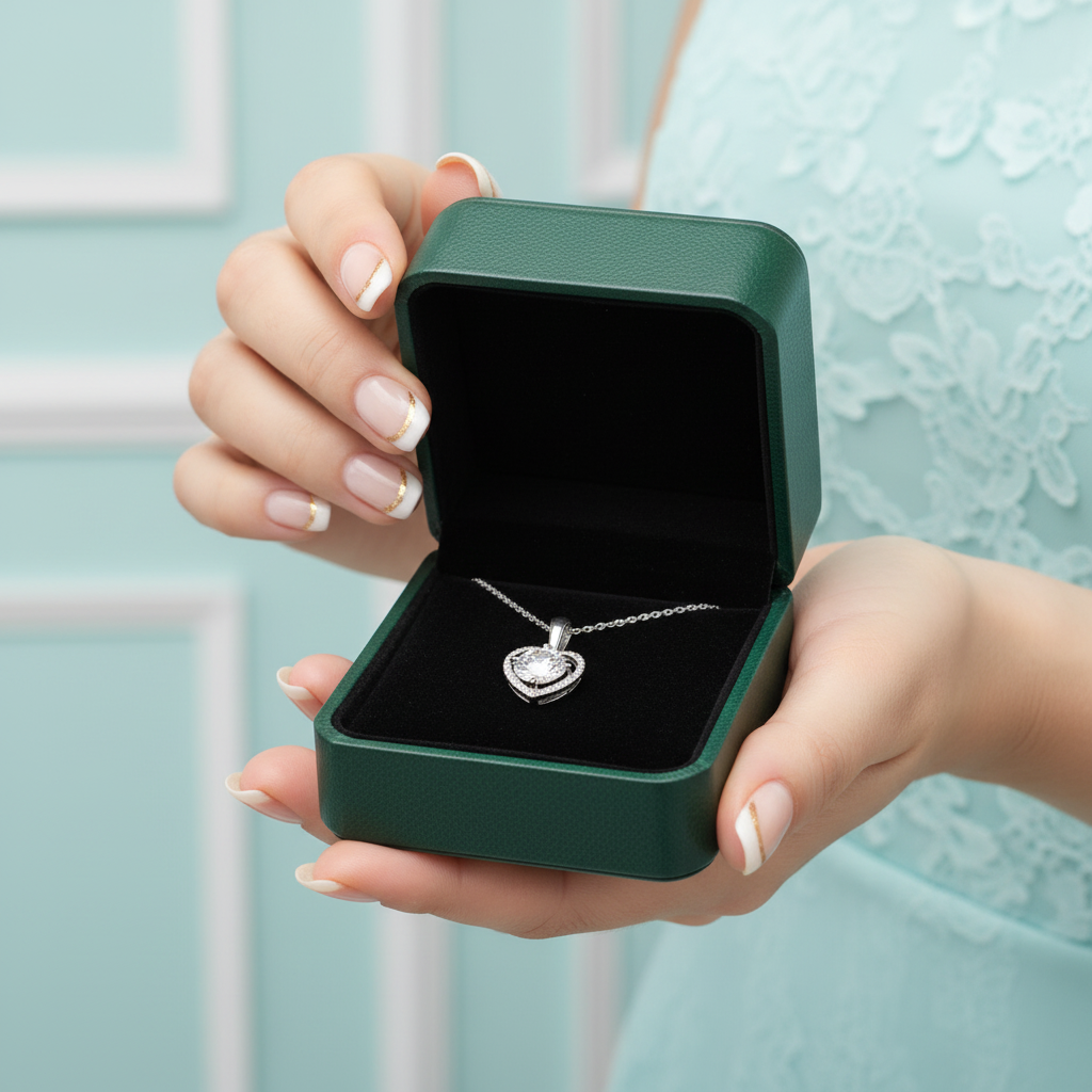 Heart Shaped 2.0 Ct Diamond OptionPendant Necklace - Evani Naomi Jewelry