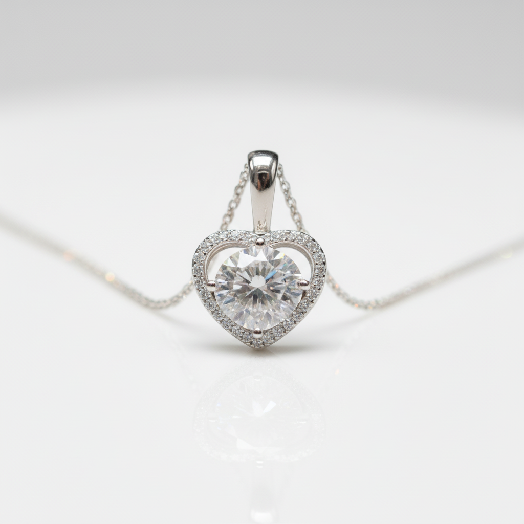 Heart Shaped 2.0 Ct Diamond OptionPendant Necklace - Evani Naomi Jewelry