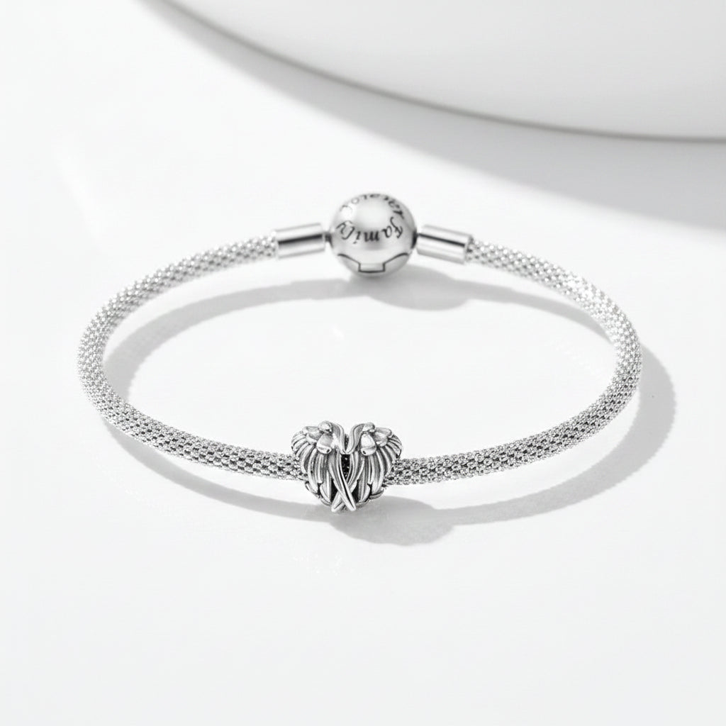 Heart of an Angel Wing Charm-Evani Jewelry