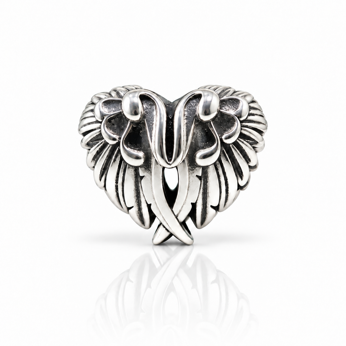 Heart of an Angel Wing Charm