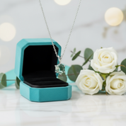 Pure Love- Brilliant Hexagon Cut Natural Moss Agate Pendant Necklace-Evani Jewelry