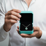 Pure Love- Brilliant Hexagon Cut Natural Moss Agate Pendant Necklace