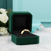 High Polished Domed Unisex Yellow Gold Titanium Wedding Band - Evani Naomi Jewelry