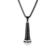 Hip-Hop Diamond Microphone Punk Necklace-Evani Naomi Jewelry