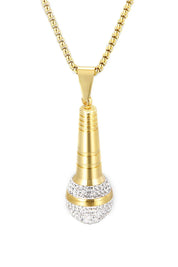 Hip-Hop Diamond Microphone Punk Necklace-Evani Naomi Jewelry