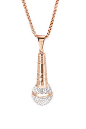 Hip-Hop Diamond Microphone Punk Necklace-Evani Naomi Jewelry