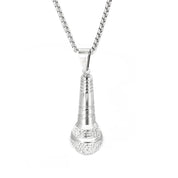 Hip-Hop Diamond Microphone Punk Necklace-Evani Naomi Jewelry