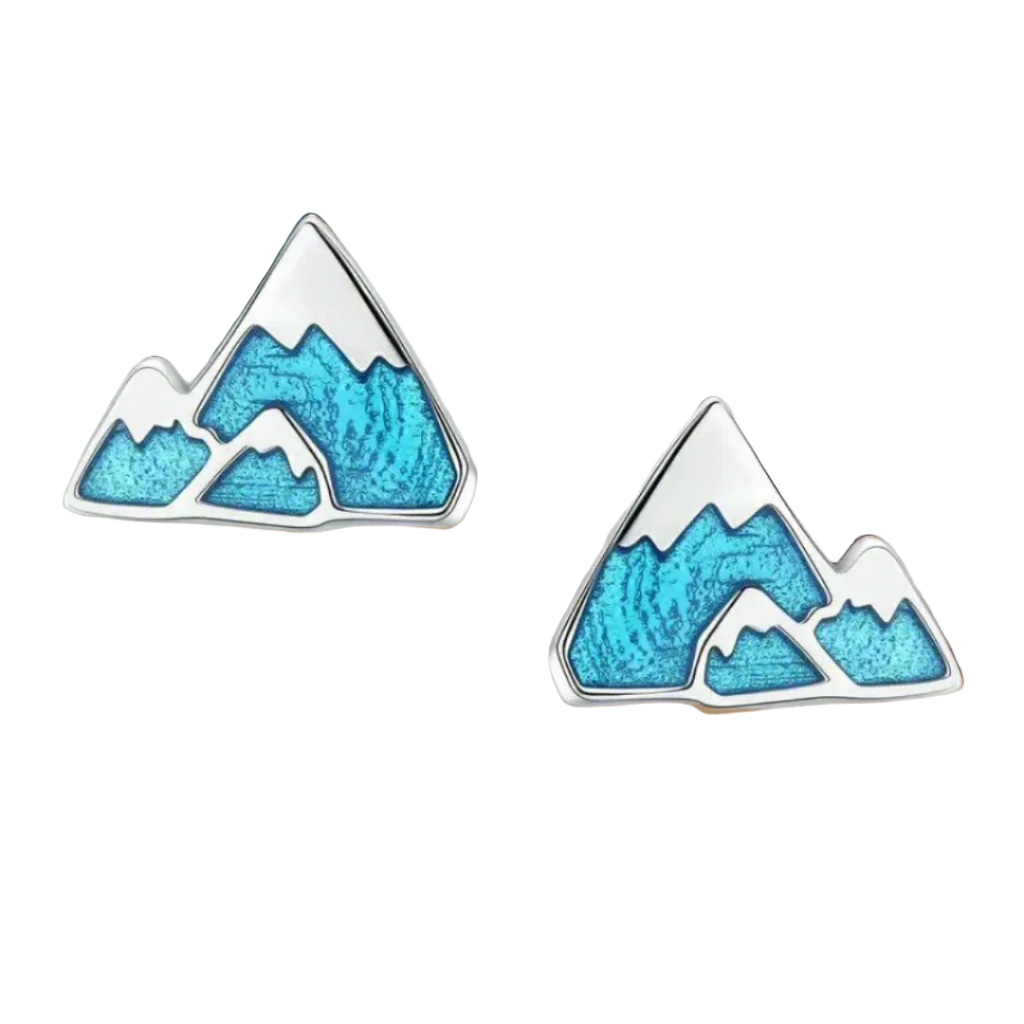 Iceberg Mountain Stud Earrings-Evani Naomi Jewelry