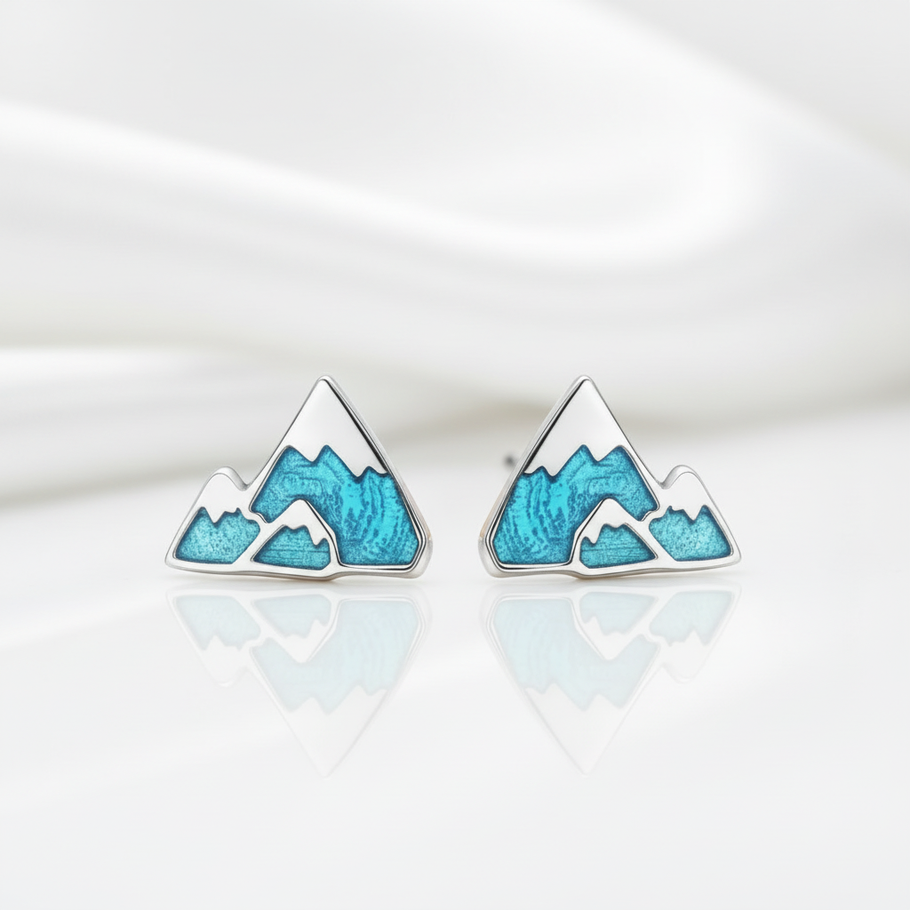 Iceberg Mountain Stud Earrings - Evani Naomi Jewelry