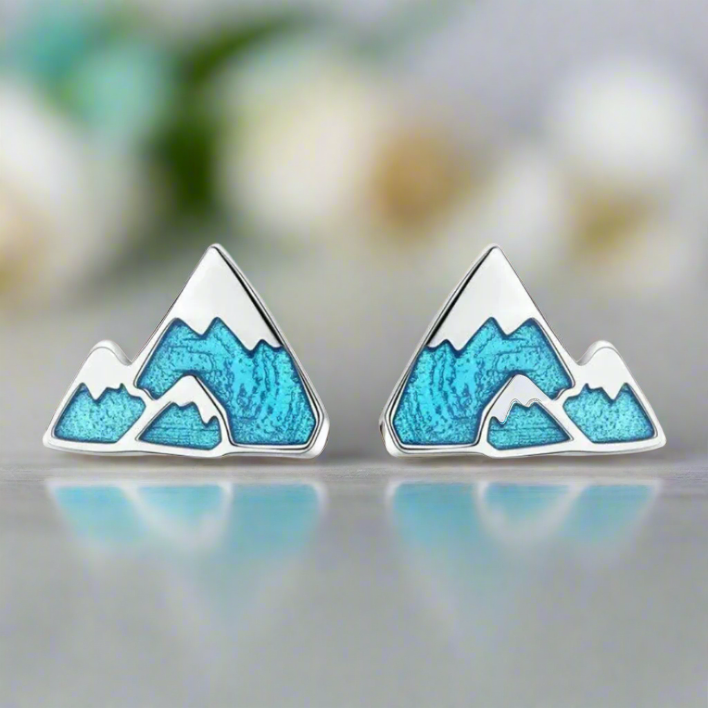 Iceberg Mountain Stud Earrings-Evani Naomi Jewelry