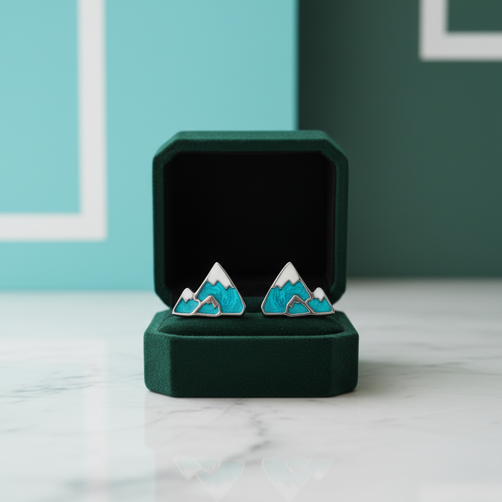 Iceberg Mountain Stud Earrings - Evani Naomi Jewelry