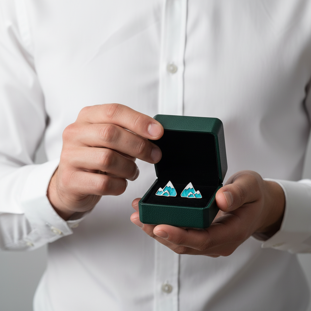Iceberg Mountain Stud Earrings - Evani Naomi Jewelry