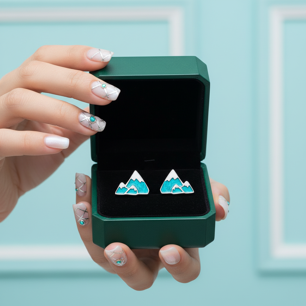 Iceberg Mountain Stud Earrings - Evani Naomi Jewelry