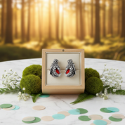 Dragon Claw Holding a Mysterious Dome Ruby Earrings
