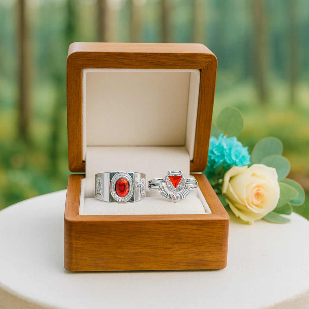 Outlaw- Garnet Birthstone Ring Set in 14k Yellow Gold - Evani Naomi Jewelry