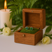 Bohemian Style Emerald Round Earrings - Evani Naomi Jewelry