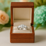 Round 1.25 ct Diamond Wedding Ring Set