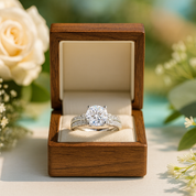 2.0 Ct Round Cut Diamond Birthstone White Gold Engagement Ring