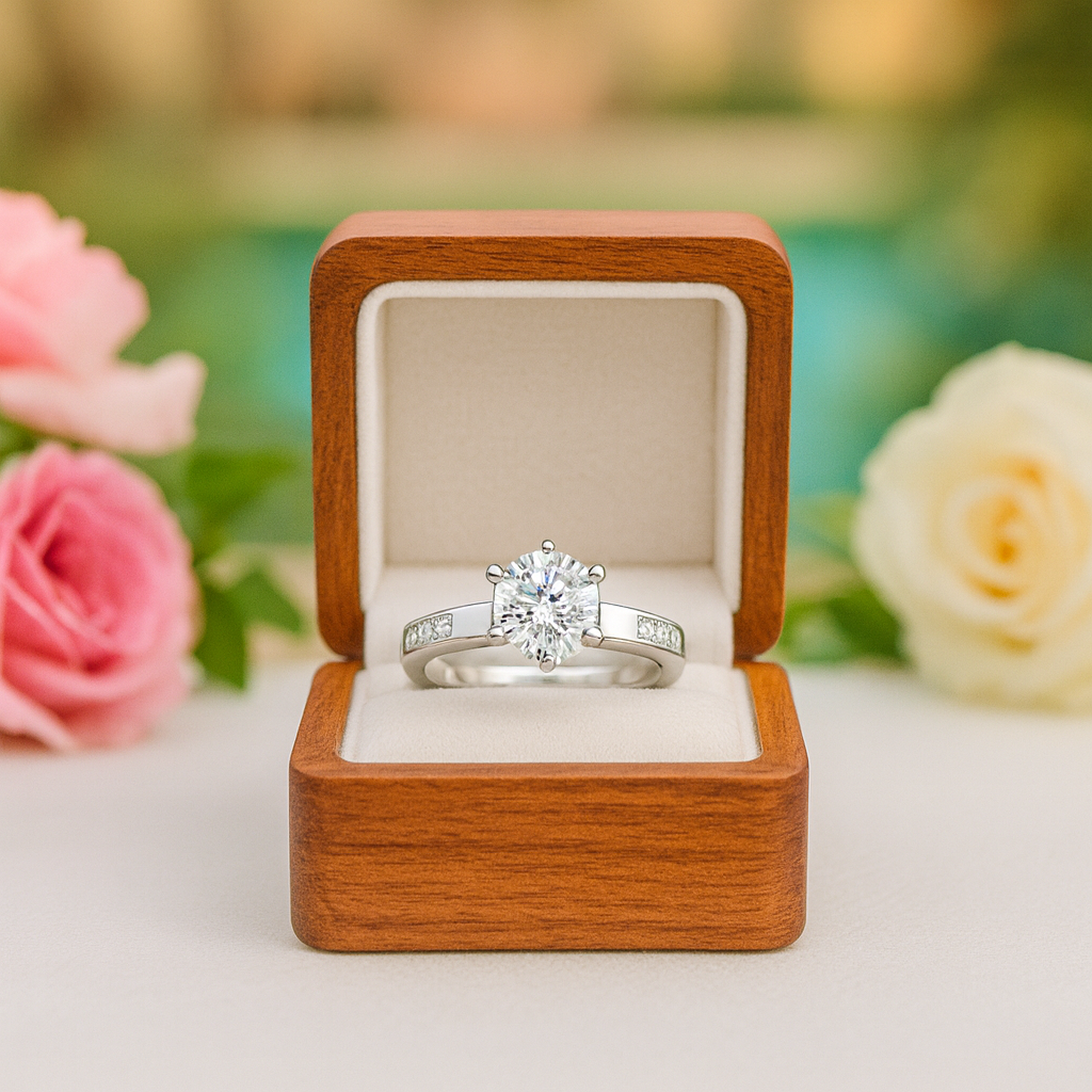 Round-cut 1.25 ct Diamond Engagement Ring