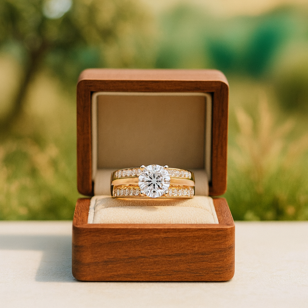 14K Yellow Gold 1.0 Ct Diamond Engagement Ring