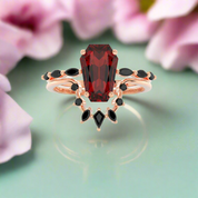 Gothic Rings in 14k Limited Ruby Coffin Cut Diamond