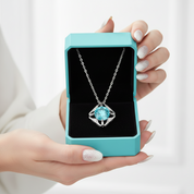 1.0 Ct Turquoise Classic Pendant Necklace