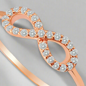 Infinite Love Diamond 14k Rose Gold Wedding Band-Evani Naomi Jewelry