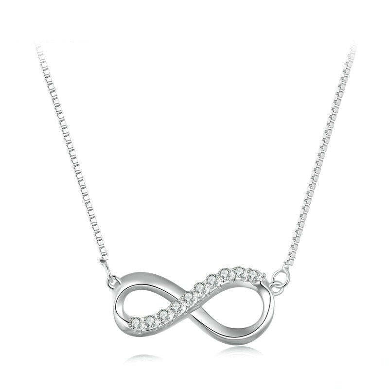Infinite Love Pendant Necklace with Diamond-Evani Naomi Jewelry