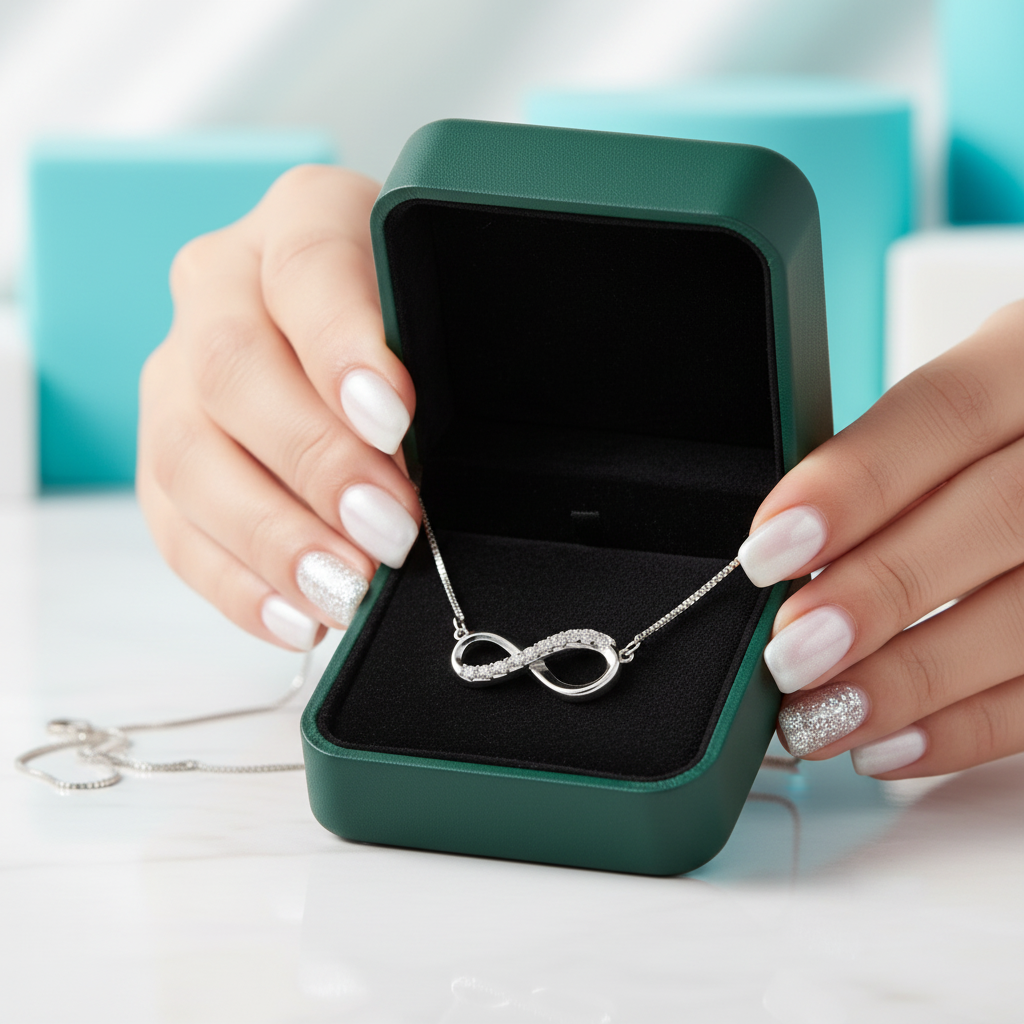 Infinite Love Pendant Necklace with Diamond Option