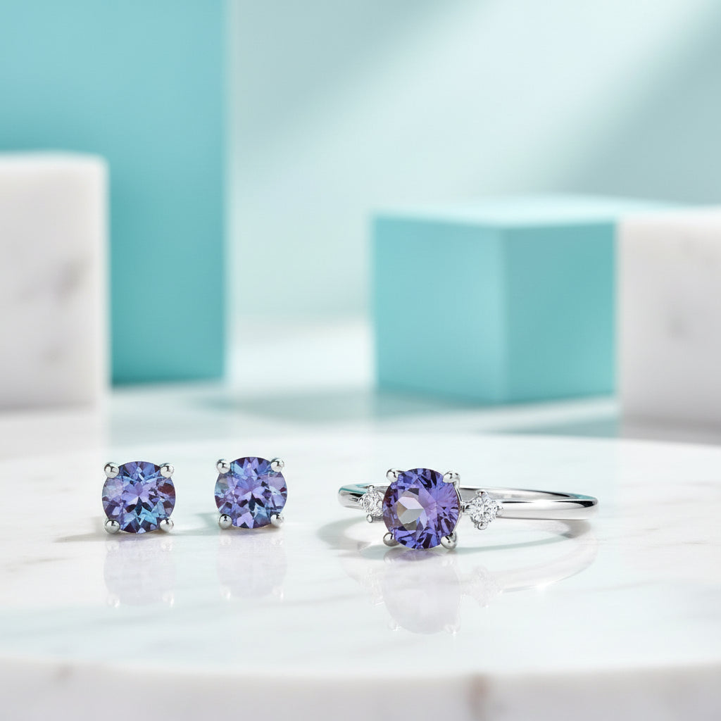 Alexandrite Birthstone Pendant Necklace-Evani Jewelry