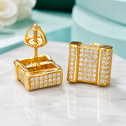 Classic Round Cut Diamond Option Hip hop Earrings