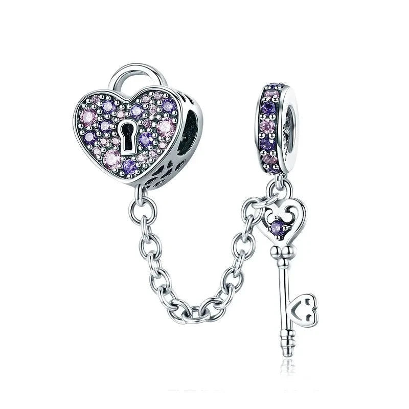 Key of Heart Charm and Pendant-Evani Jewelry