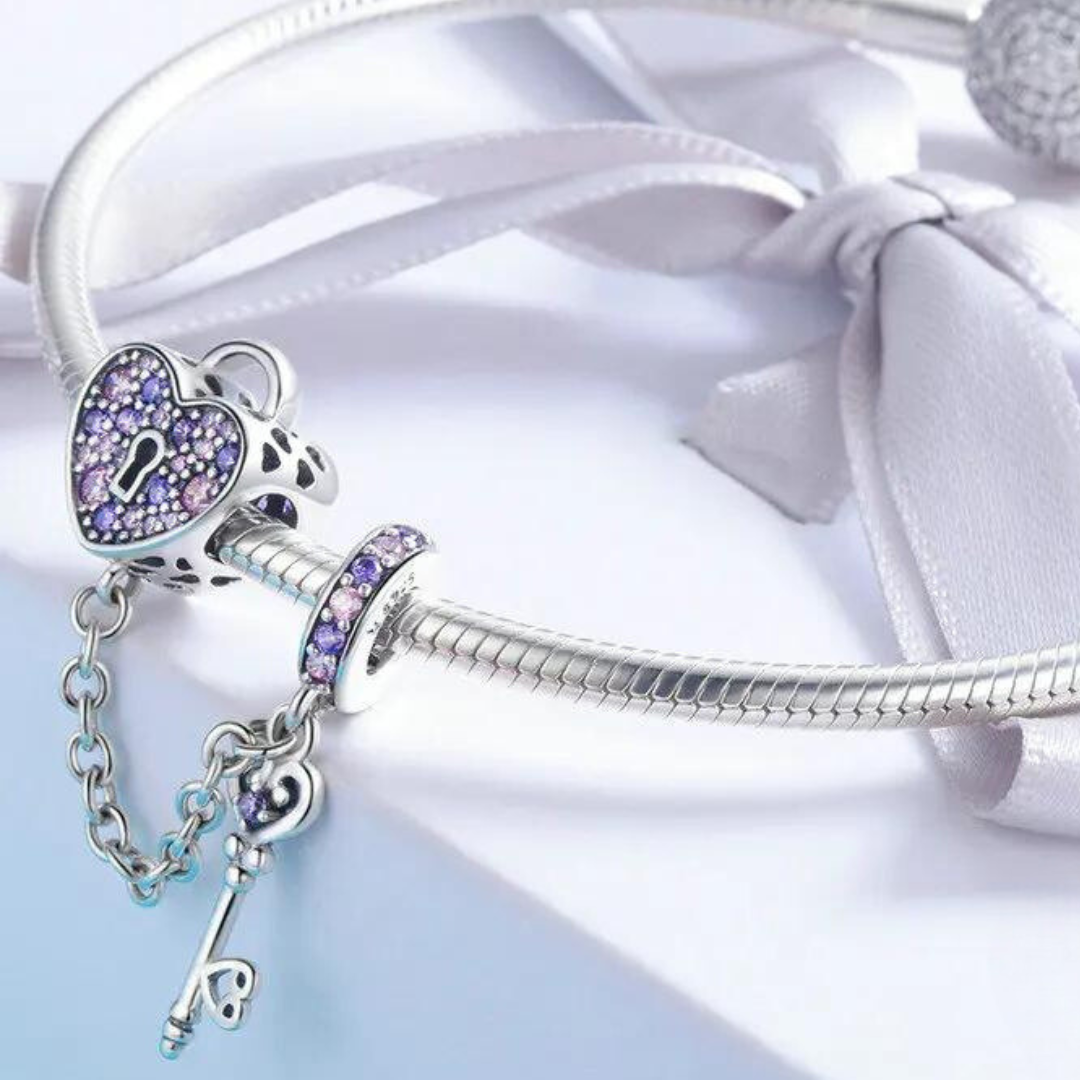 Key of Heart Charm and Pendant-Evani Jewelry