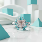 Light Mage Diamond Birthstone Ring Set in 14k Rose Gold-Evani Jewelry