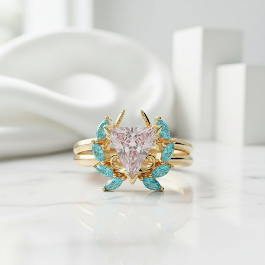 Light Mage Diamond Birthstone Ring Set in 14k Rose Gold-Evani Jewelry