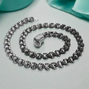 Long Skull Chain Punk Necklace-Evani Naomi Jewelry