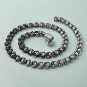 Long Skull Chain Punk Necklace-Evani Naomi Jewelry