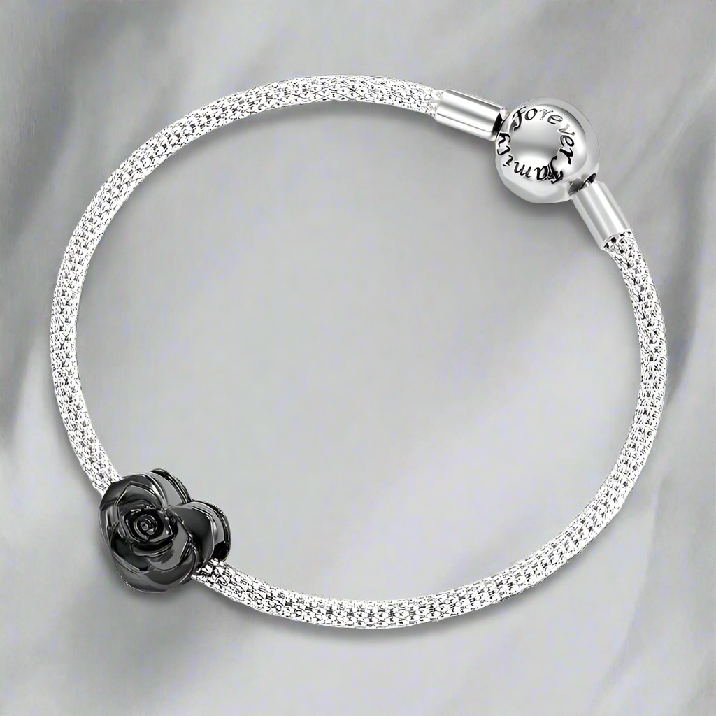 Love Black Rose Charm-Evani Naomi Jewelry