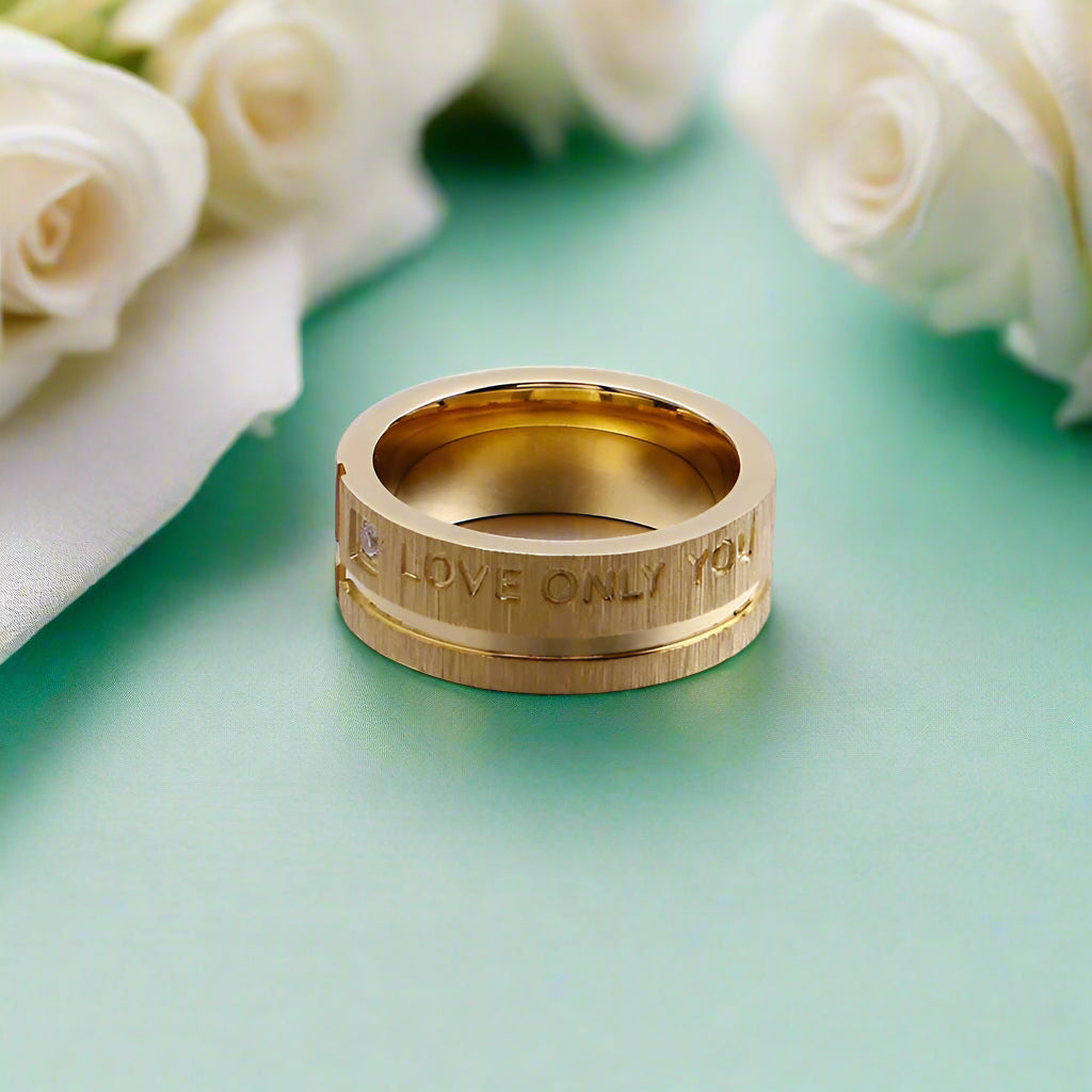 Love You Only Classic Wedding Band-Evani Naomi Jewelry