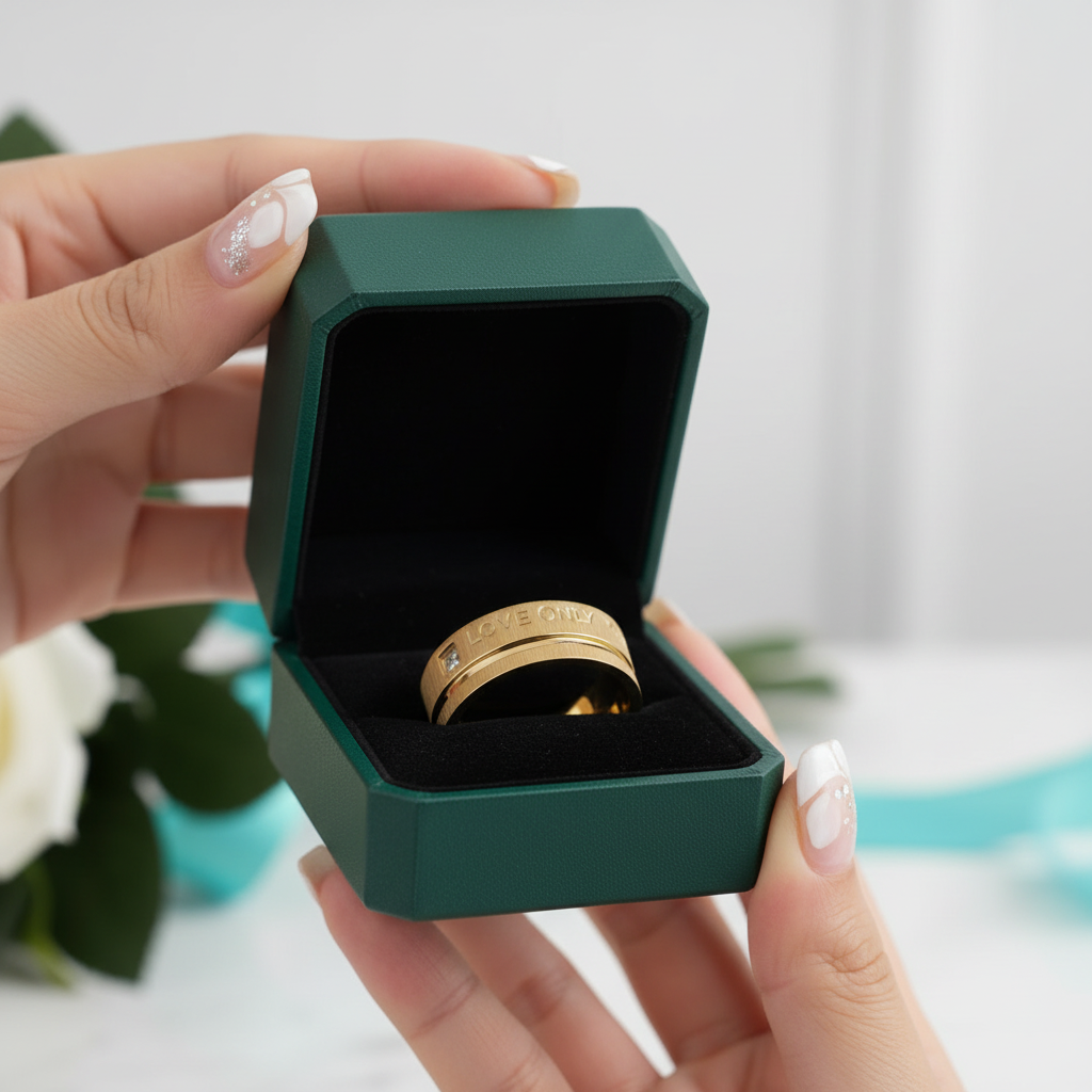 Love You Only Classic Wedding Band - Evani Naomi Jewelry