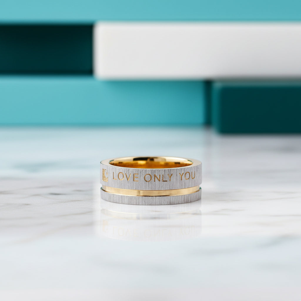 Love You Only Classic Wedding Band-Evani Jewelry