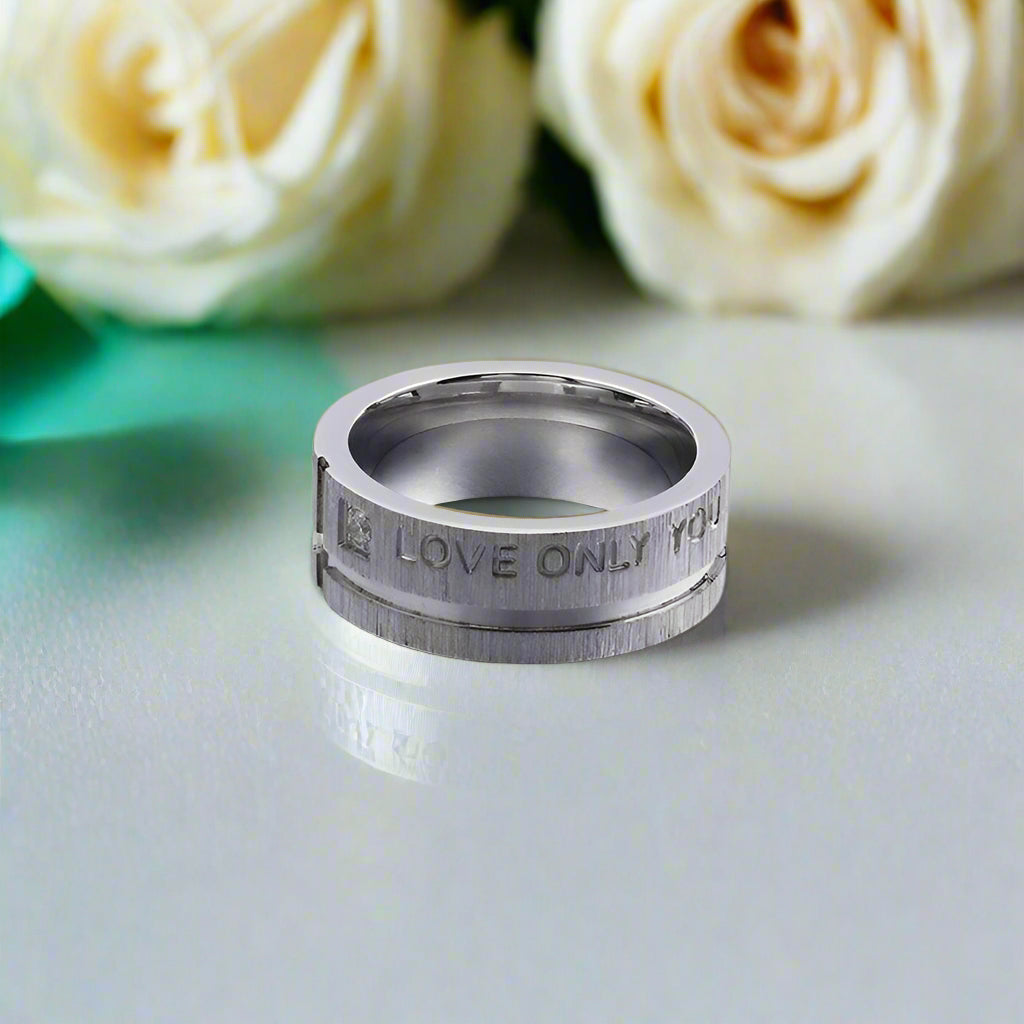 Love You Only Classic Wedding Band-Evani Naomi Jewelry