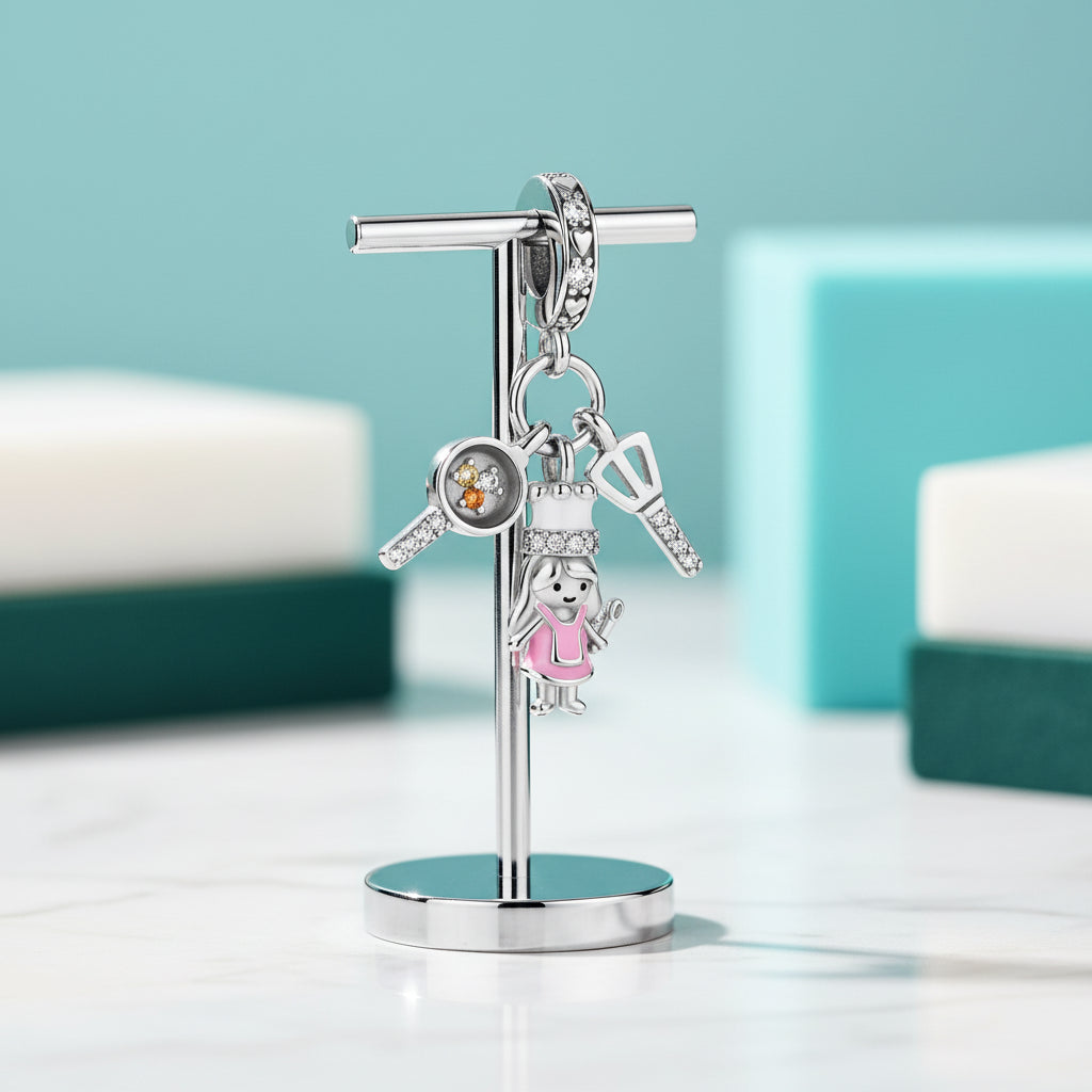 Lovely Pink & Purple Charm Treasures-Evani Jewelry