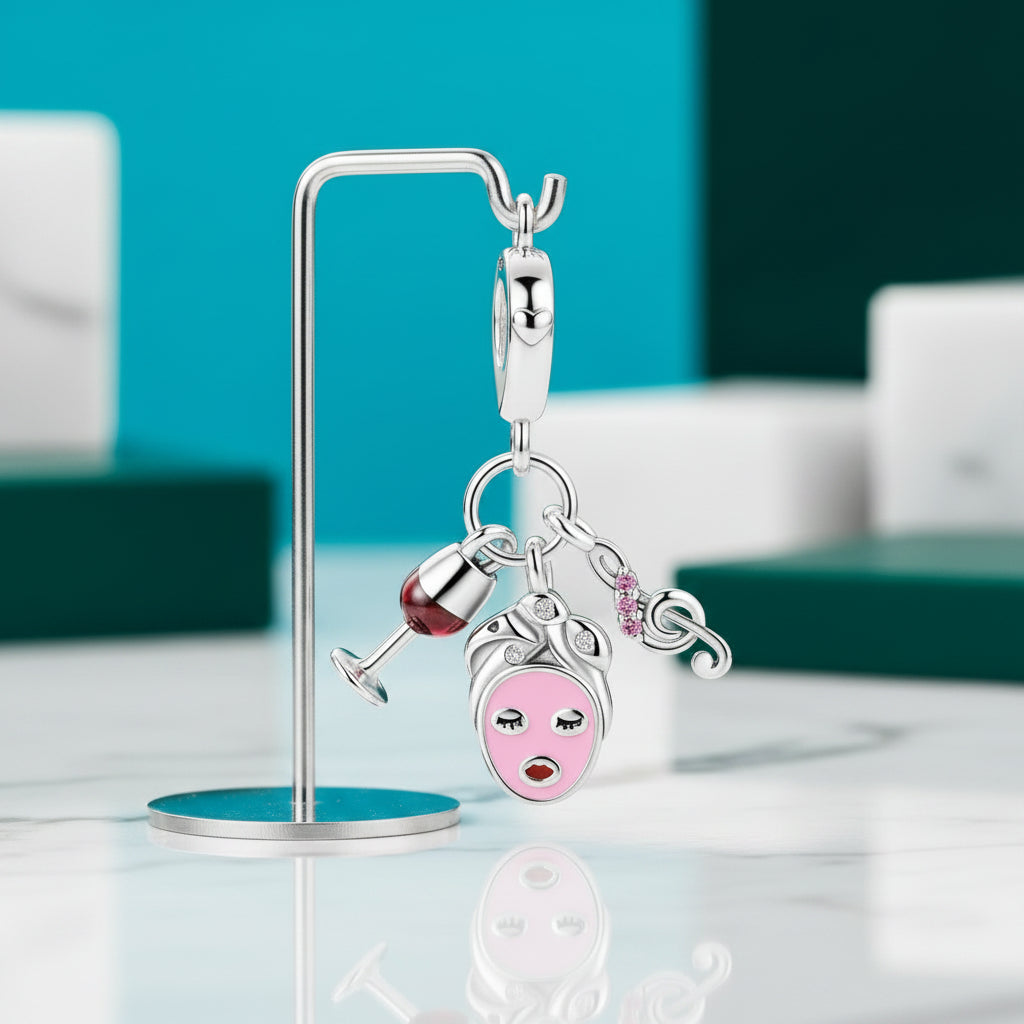 Lovely Pink & Purple Charm Treasures-Evani Jewelry