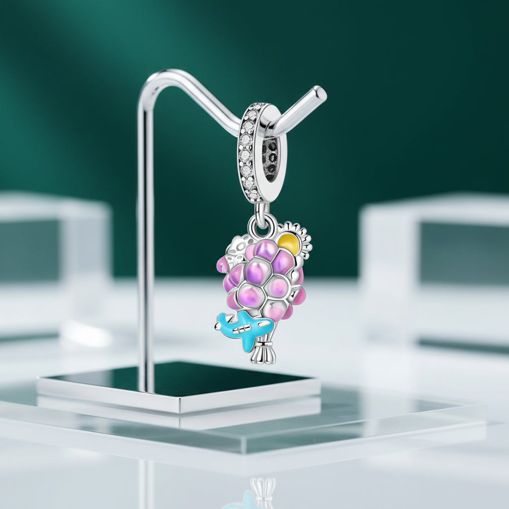 Lovely Pink & Purple Charm Treasures-Evani Jewelry