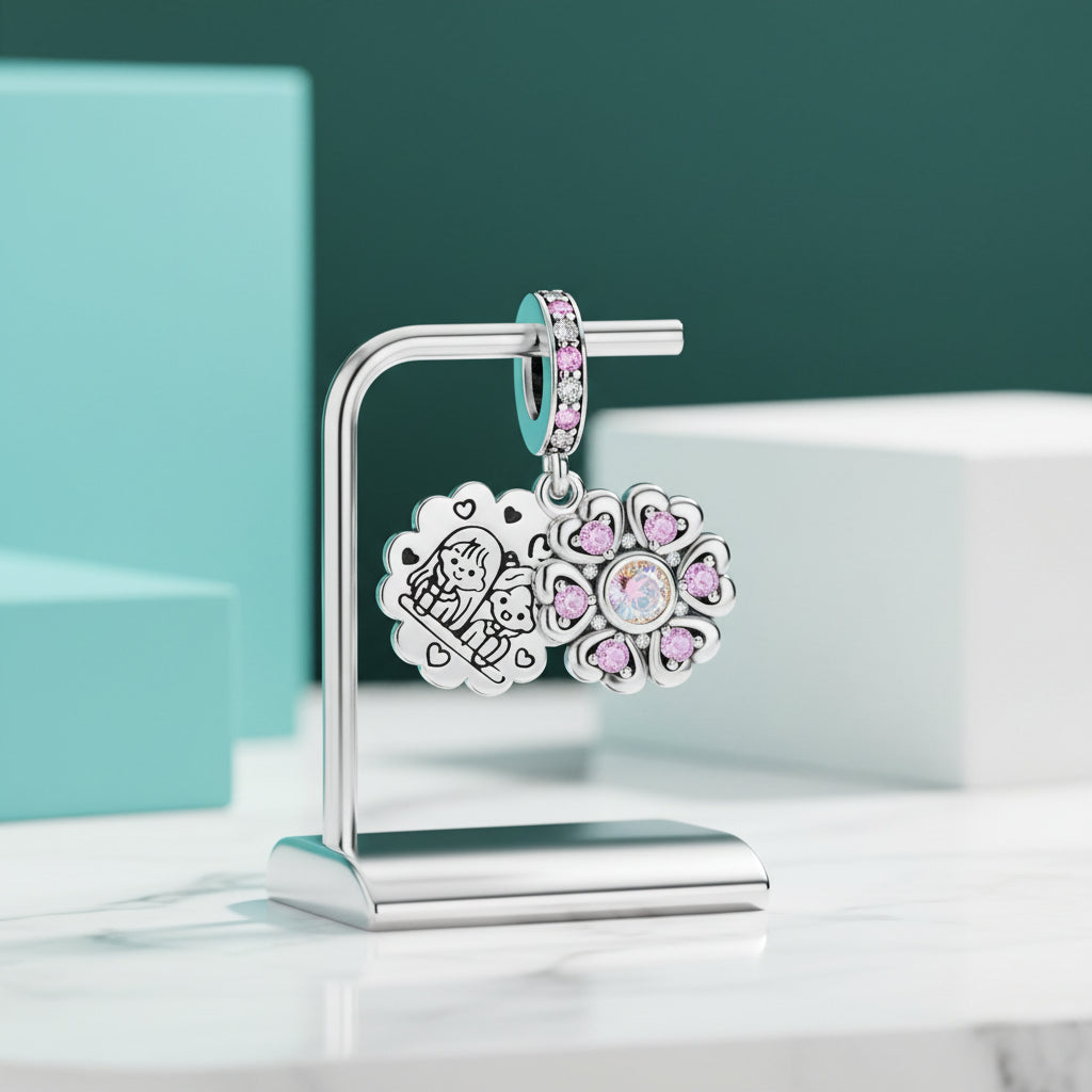 Lovely Pink & Purple Charm Treasures-Evani Jewelry