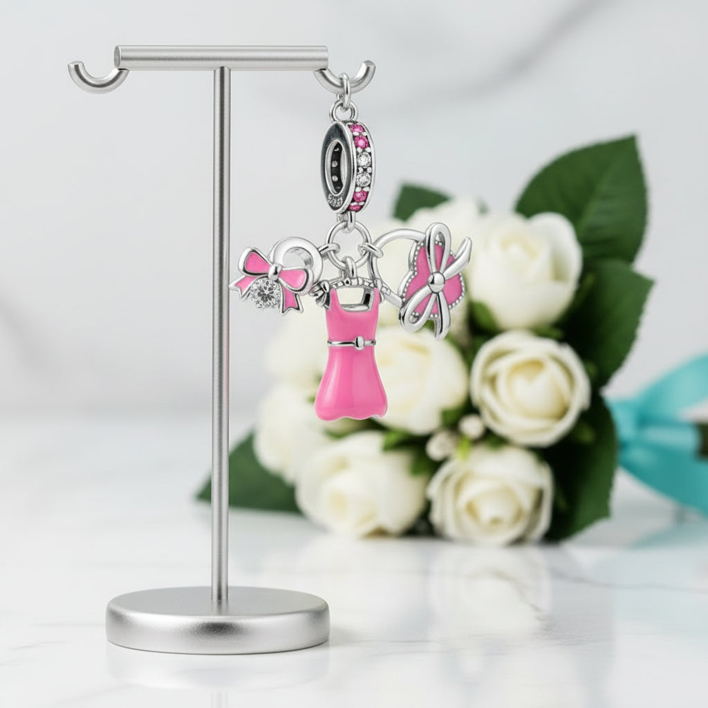 Lovely Pink & Purple Charm Treasures-Evani Jewelry