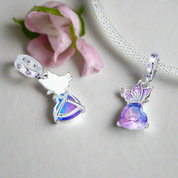 Lovely Purple Butterfly and Heart Charm-Evani Naomi Jewelry