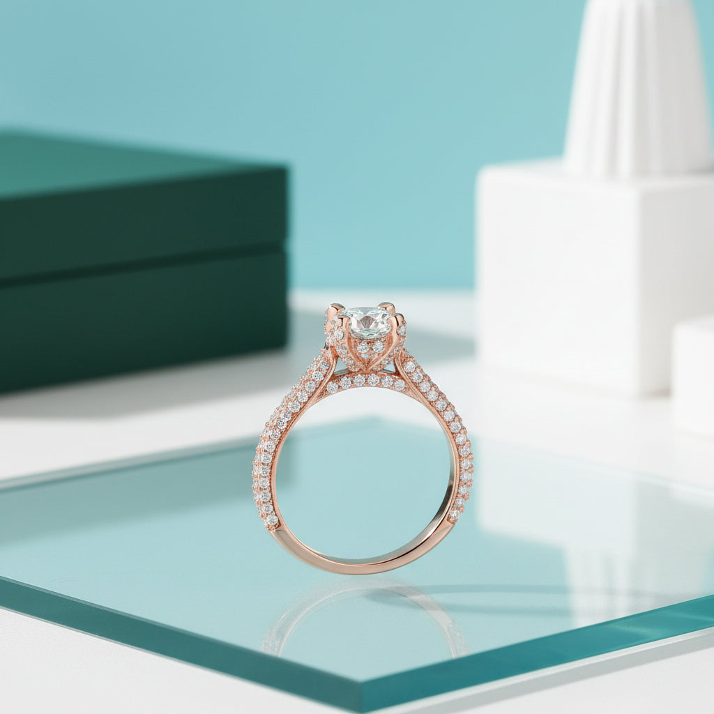 Luxurious 1.0ct Diamond White Gold Engagement Ring-Evani Jewelry